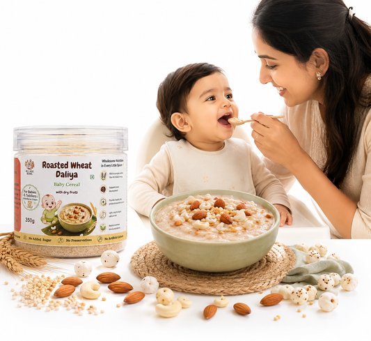 Roasted Wheat Daliya with dry fruits - Sweet