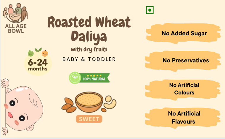 Roasted Wheat Daliya with dry fruits - Sweet